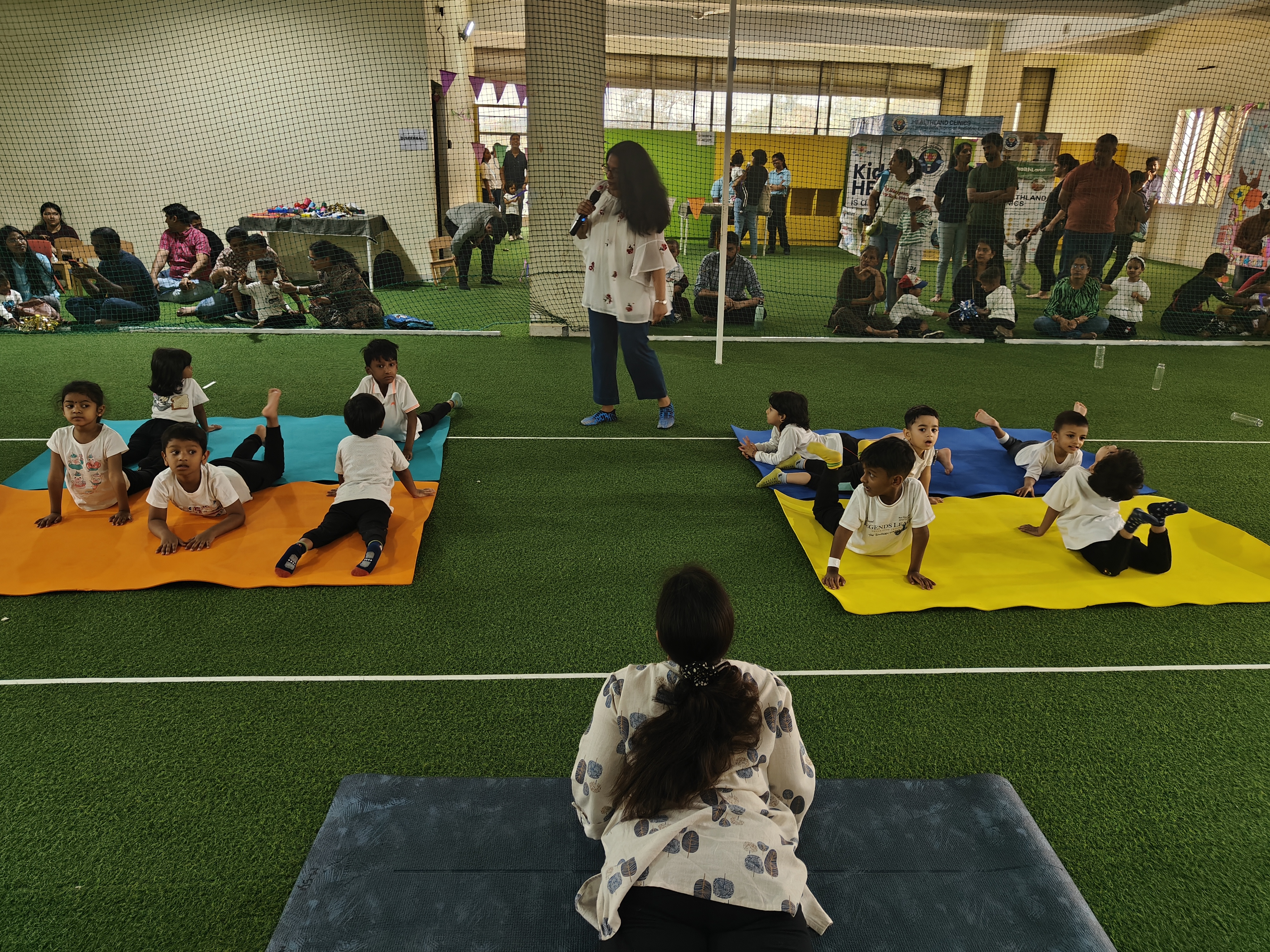 Child enjoying yoga